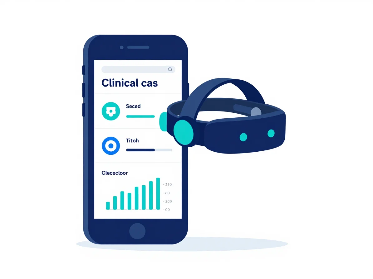 Flat vector scientific illustration of a stylised smartphone and